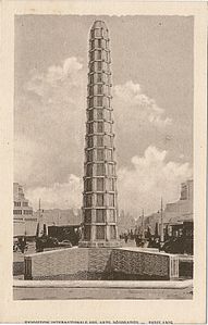 The illuminated crystal fountain at the exposition, by René Lalique