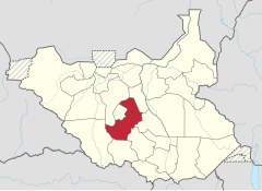 Location of Western Lakes in South Sudan