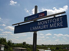 Panneau indiquant le nom de la gare.