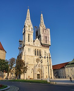 Cathedral with its temporary crosses