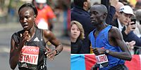 Mary Keitany and Daniel Wanjiru