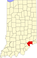 Map of Indiana highlighting Jefferson County.svg