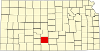 Locatie van Pratt County in Kansas