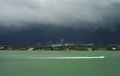 Image 18Typical summer afternoon shower from the Everglades traveling eastward over Downtown Miami (from Geography of Florida)