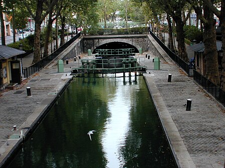 Canal St. Martin at Square Frédérick-Lemaître