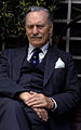 Enoch Powell in 1987 (Foto: Allan Warren) overleden op 8 februari 1998