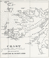 Swan Island (present Weddell Island) and Quaker Harbour on a pre 1829 Falklands map by Charles Barnard