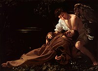 《神魂超拔的聖方濟各（英语：Saint Francis of Assisi in Ecstasy (Caravaggio)）》，卡拉瓦喬創作 (約於1595年)