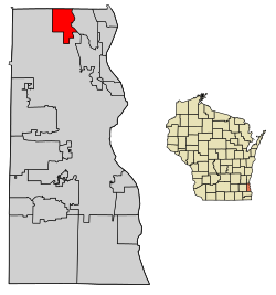 Location of Brown Deer in Milwaukee County, Wisconsin