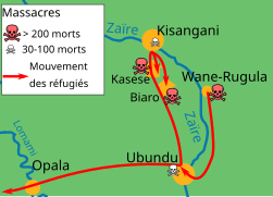 Rwandan refugee movement and successive massacres.