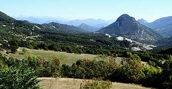 Panorama à l'est du village.