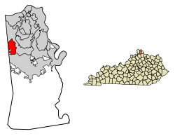 Location of Elsmere in Kenton County, Kentucky