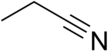 Skeletal formula of propanenitrile