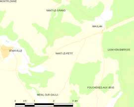 Mapa obce Nant-le-Petit