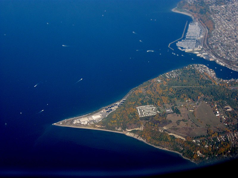 File:Aerial view of Discovery Park and Fort Lawton in Seattle.jpg