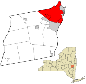 Location in Albany County and the state of New York.