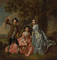 George Rogers and His Wife, Margaret, and His Sister, Margaret Rogers (vers 1750), par Francis Hayman, Yale Center for British Art