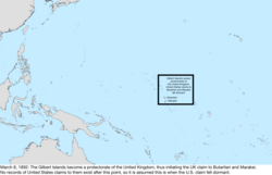 Map of the change to the United States in the Pacific Ocean on March 8, 1892