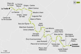 Voir la carte de la ligne.