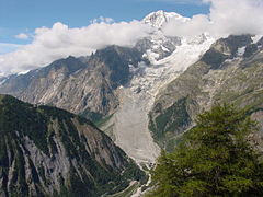 Monte Bianco (Mont Blanc) set fra Italienske side