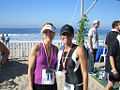 Felicity Huffman at the 2006 Malibu Triathalon with Survivor contestant Tammy Leitner