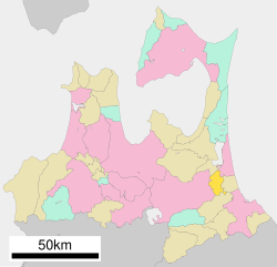 Vị trí Rokunohe trên bản đồ tỉnh Aomori