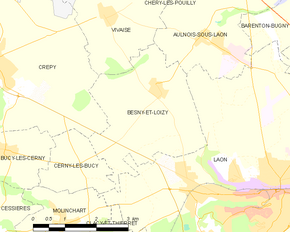 Poziția localității Besny-et-Loizy