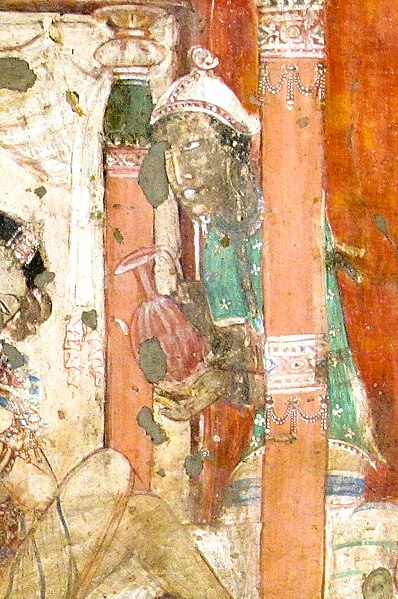 File:Ajanta Cave 17 foreign servant.jpg