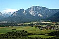 Ferlach (far left) and the Ferlacher Horn (mountain in the center)