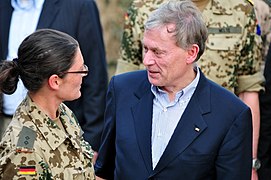 German Federal President Horst Kohler talks with the troops at Camp Marmal.jpg