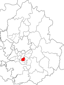 Map of Gyeonggi highlighting Jangan-gu.