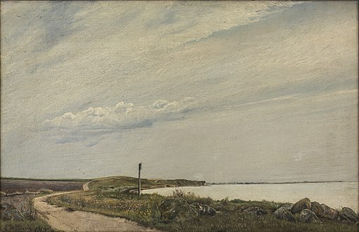 L.A. Ring, Vej langs stranden Stille sommerdag på Enø, 1913, Statsministeriet