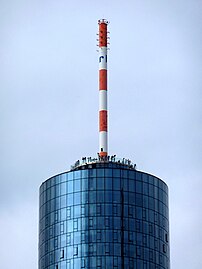 Antenna atop the Main Tower in Frankfurt, Germany