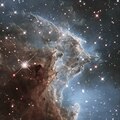 Infrarotaufnahme der gleichen Stelle, Hubble-Weltraumteleskop