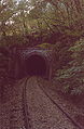 Ingresso del tunnel elicoidale di Marlengo sulla ferrovia della Val Venosta, ripreso negli anni di dismissione della linea.