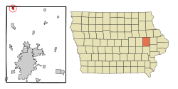 Location of Walker, Iowa