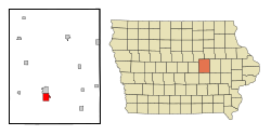 Location of Tama, Iowa