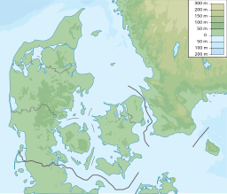 Køge på kartan över Danmark.