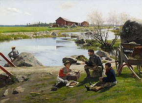 Levähdys markkinamatkalla, 1886