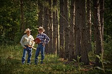 Ross Brown, district conservationist, Marshall, Texas, plans silvopasture thinning. (25019403981).jpg