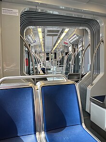 The Tide Light Rail Siemens S70 train interior