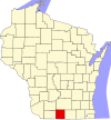 State map highlighting Green County