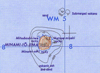 Kaart van Minami Iwo Jima