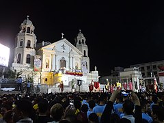 Main façade at night