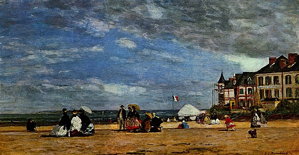 Eugène Boudin: La plage de Trouville Der Strand von Trouville (1864)