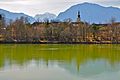 English: View across the Drava with the Vertatscha Mountain and the Singerberg in the background Deutsch: Blick über die Drau mit der Vertatscha und dem Singerberg im Hintergrund