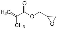 Strukturformel von 2,3-Epoxypropylmethacrylat