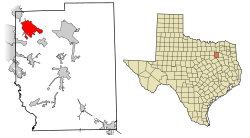 Location of Forney in Kaufman County, Texas