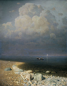 Het meer Ladoga, 1871, Russisch Museum, St. Petersburg