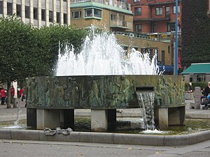 Sjuhäradsbrunnen (1934-1941), Stora torget, Borås.